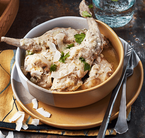 Demi Lapin à la Mayonnaise + Attiéké