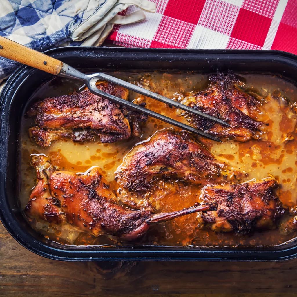 Demi Lapin Sauté + Attiéké